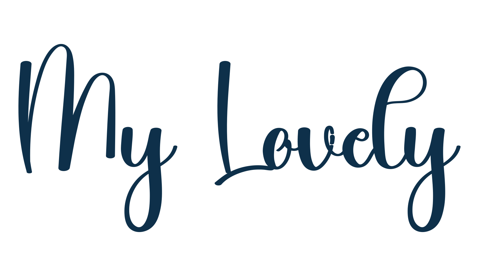 My Lovely, script handwritten fancy decorative calligraphy font preview