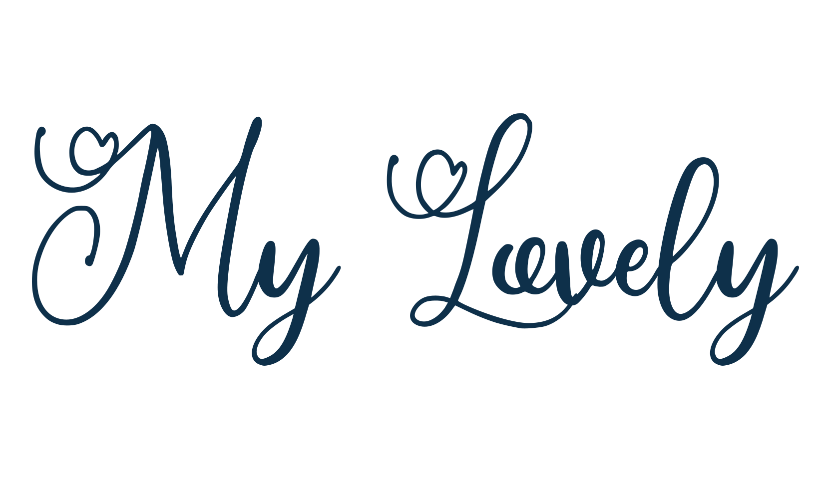 My Lovely (my-lovely), script calligraphy fancy decorative font preview