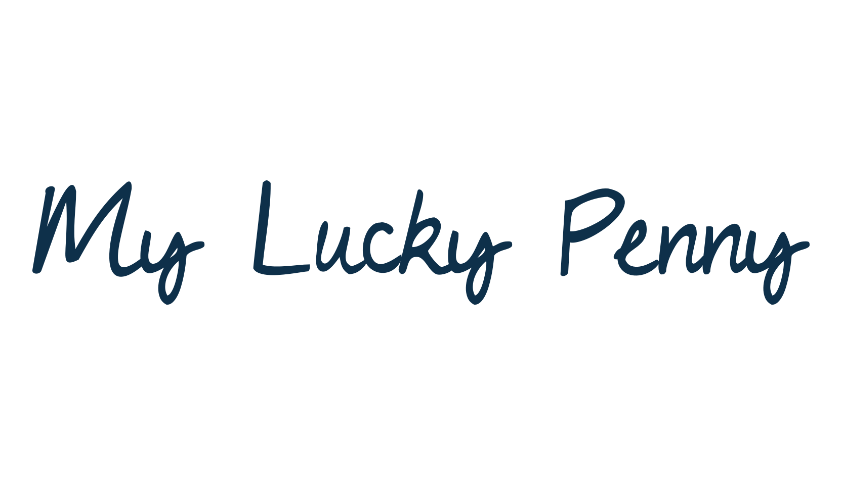 My Lucky Penny, script handwritten fancy decorative calligraphy font preview