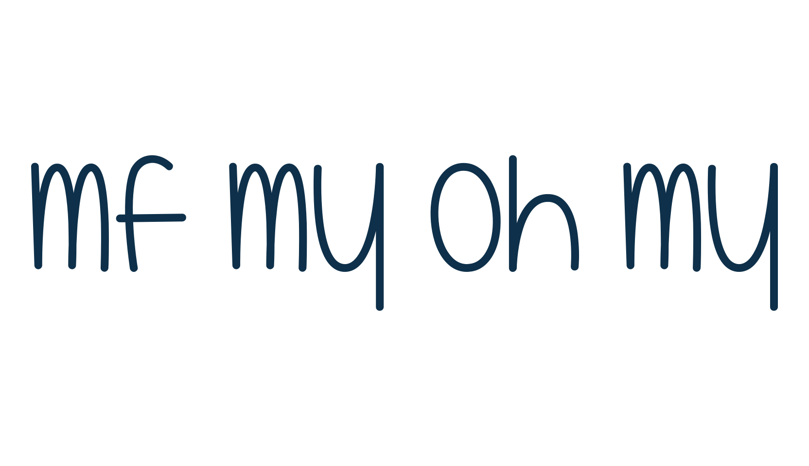 Mf My Oh My, script handwritten fancy decorative calligraphy font preview