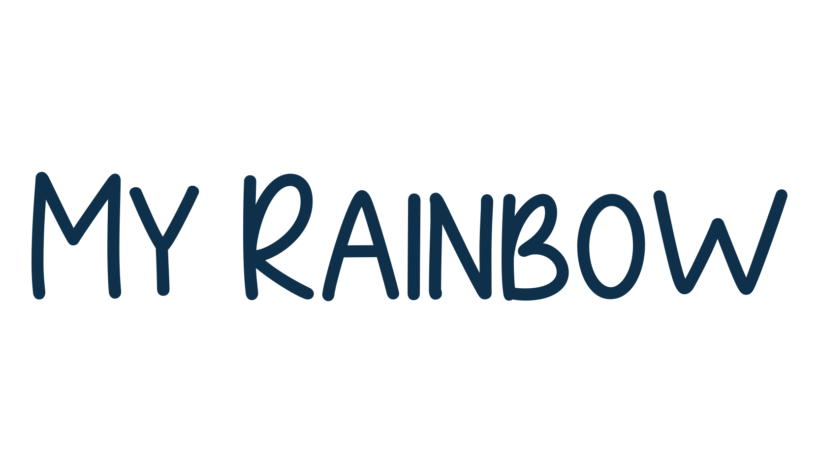 My Rainbow, handwriting font preview