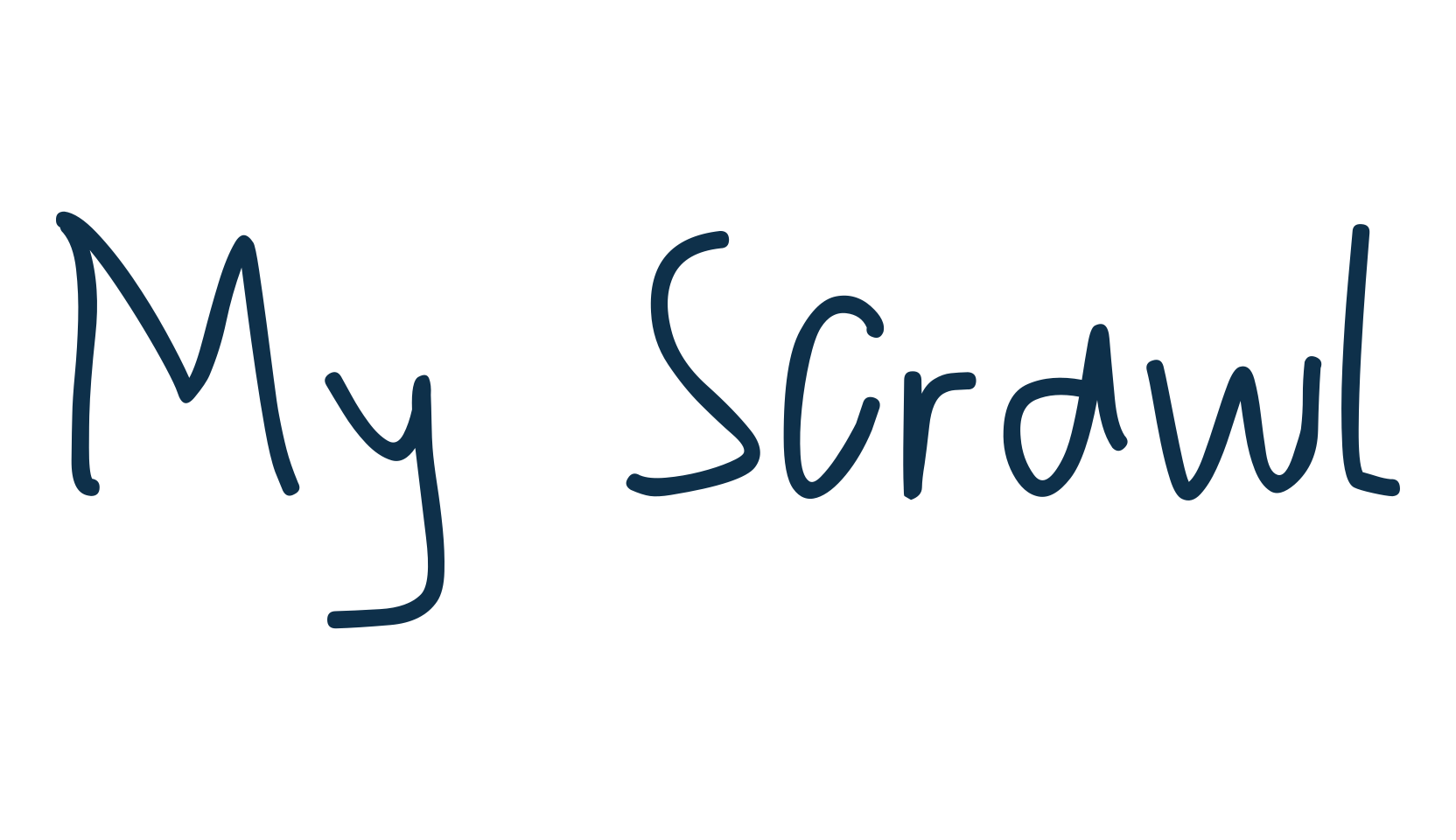 My Scrawl, script handwritten fancy decorative calligraphy font preview