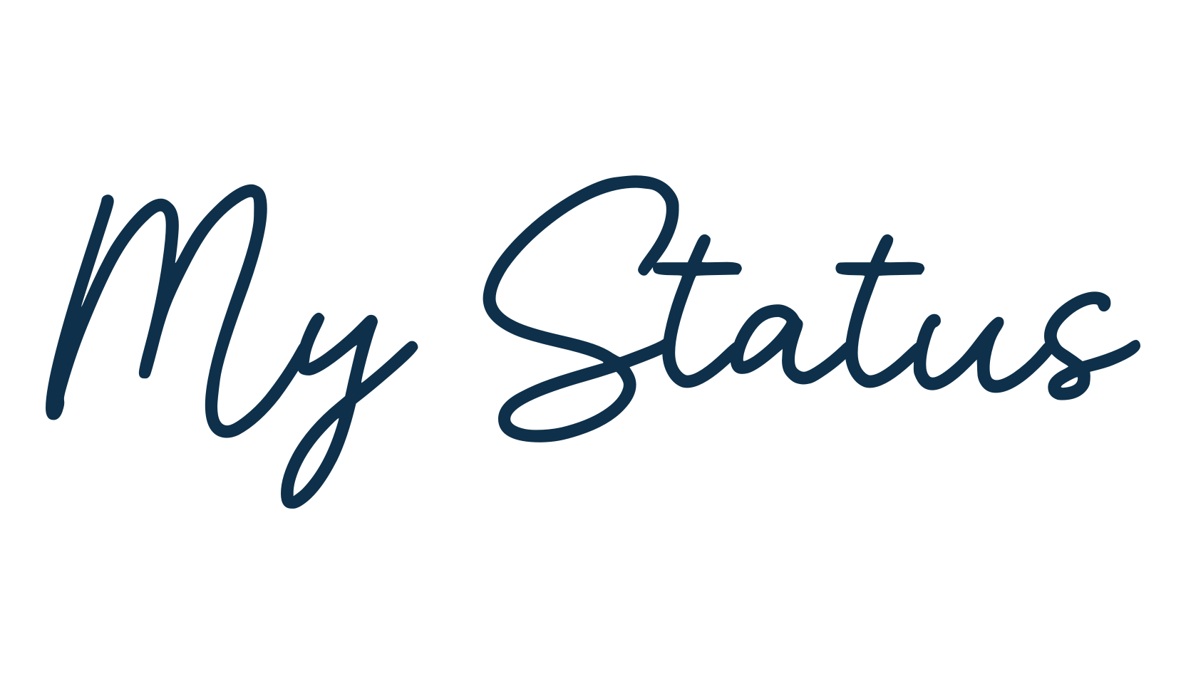 My Status, handwriting font preview