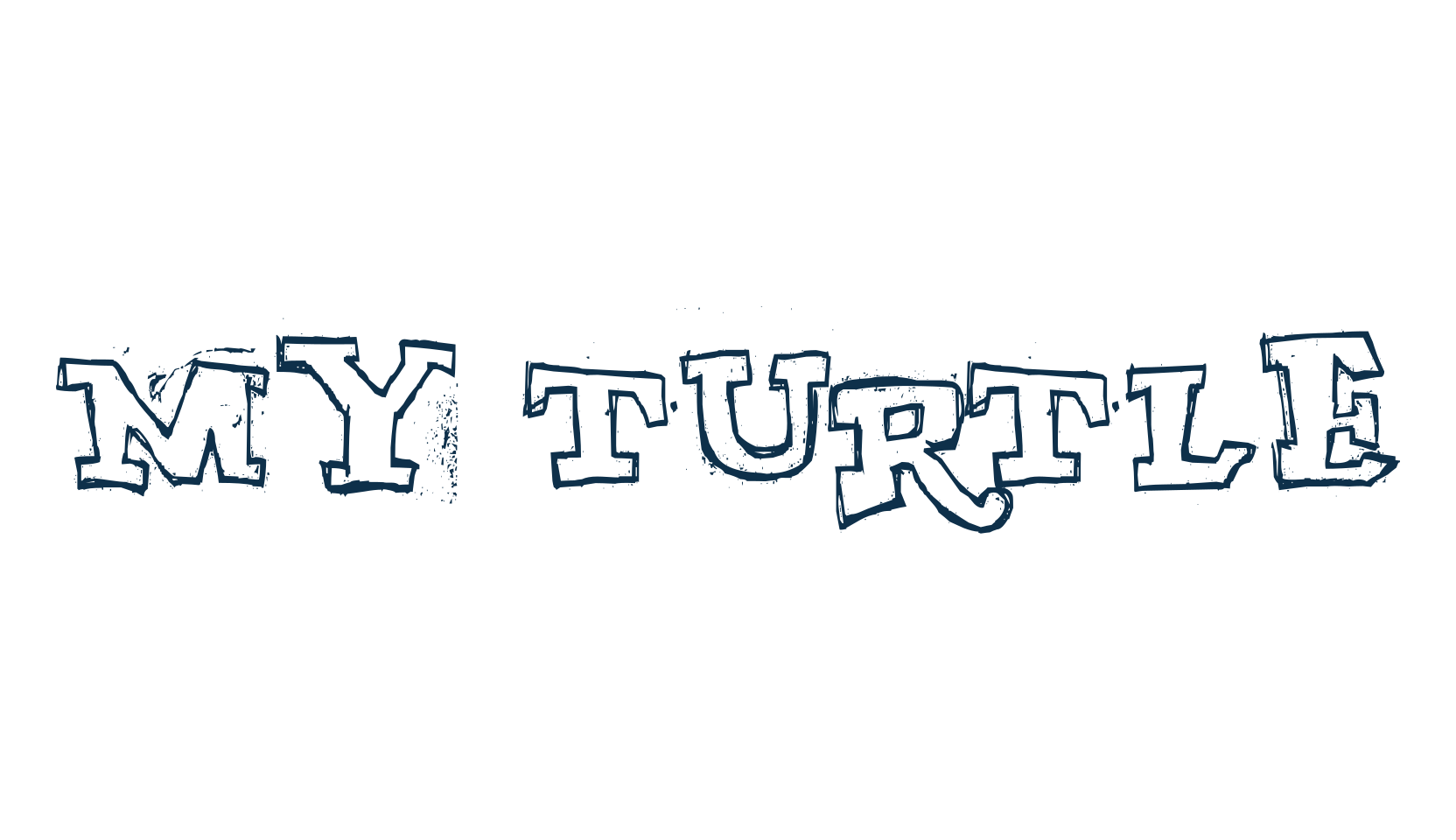 My Turtle, cartoon font preview