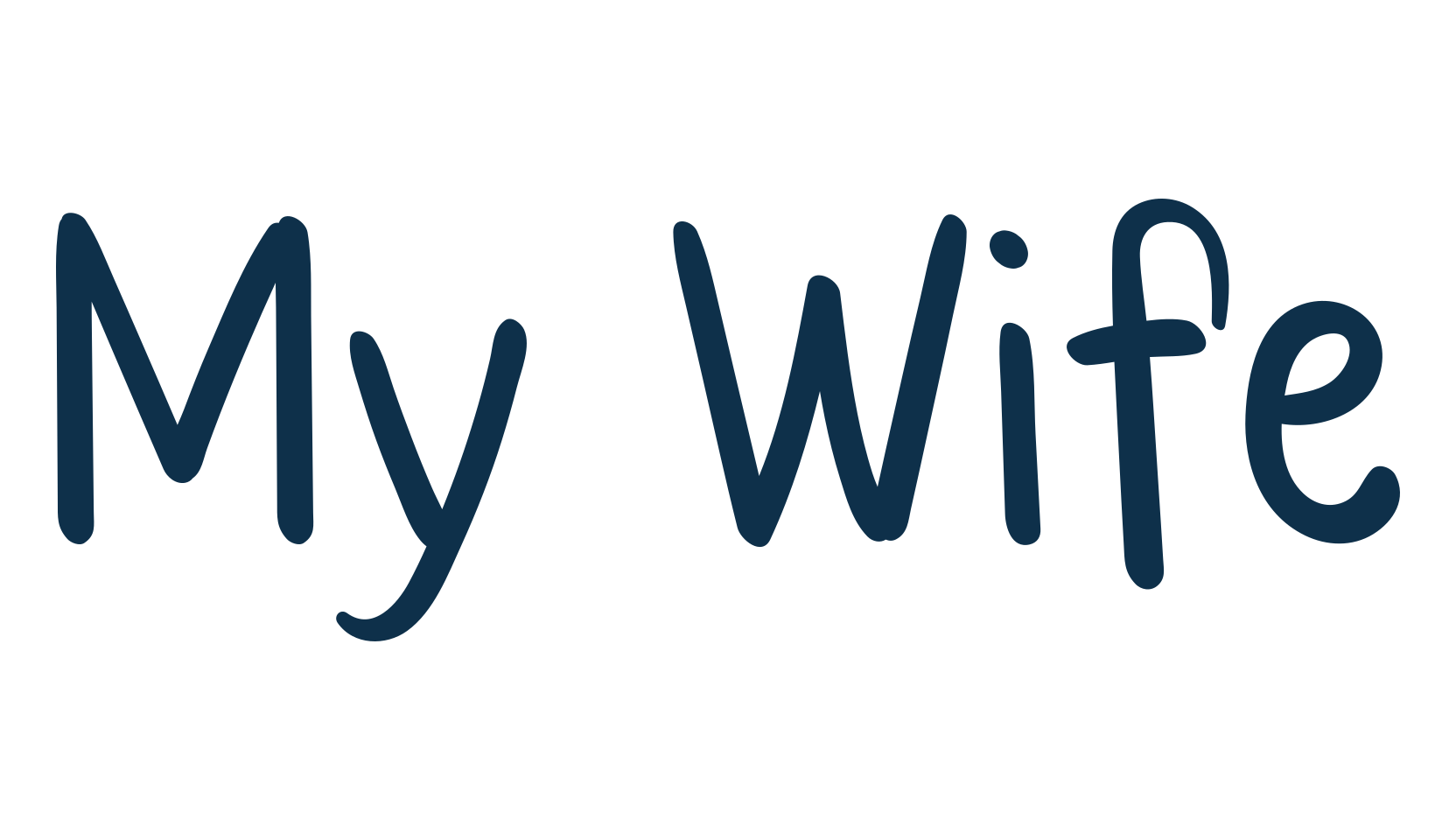 My Wife, script handwritten fancy decorative calligraphy font preview