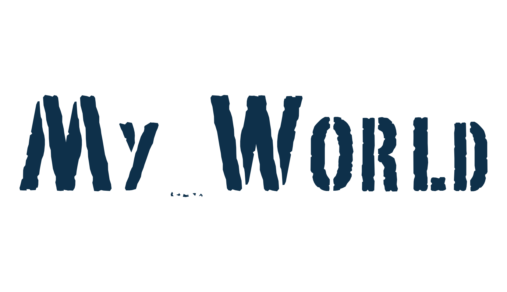 My World, stencil, army font preview
