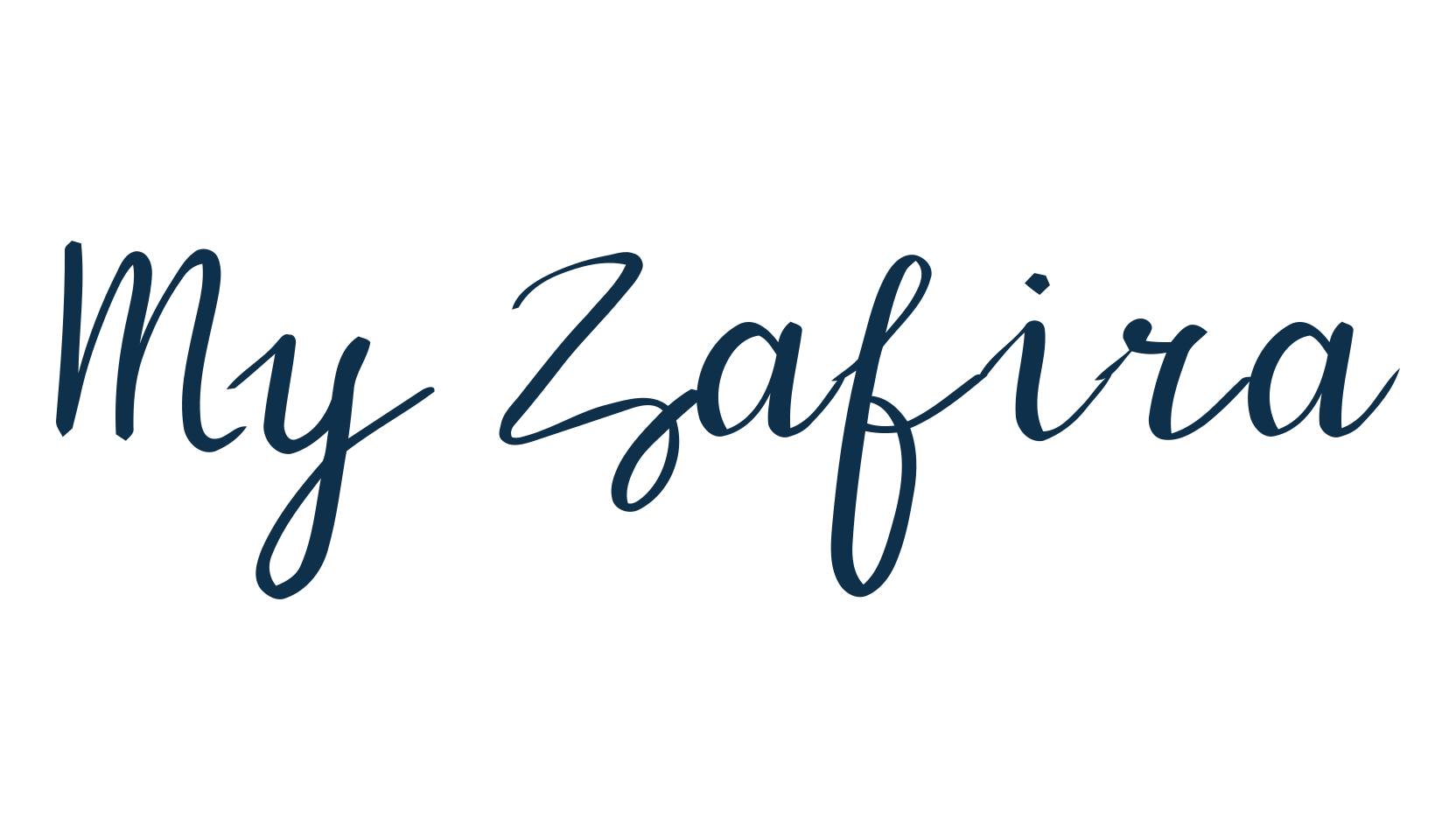 My Zafira, script handwritten fancy decorative calligraphy font preview