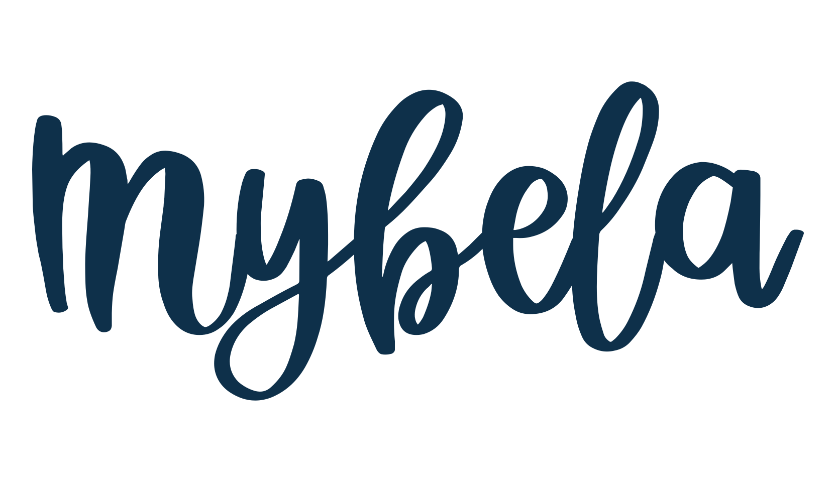 Mybela, brush font preview