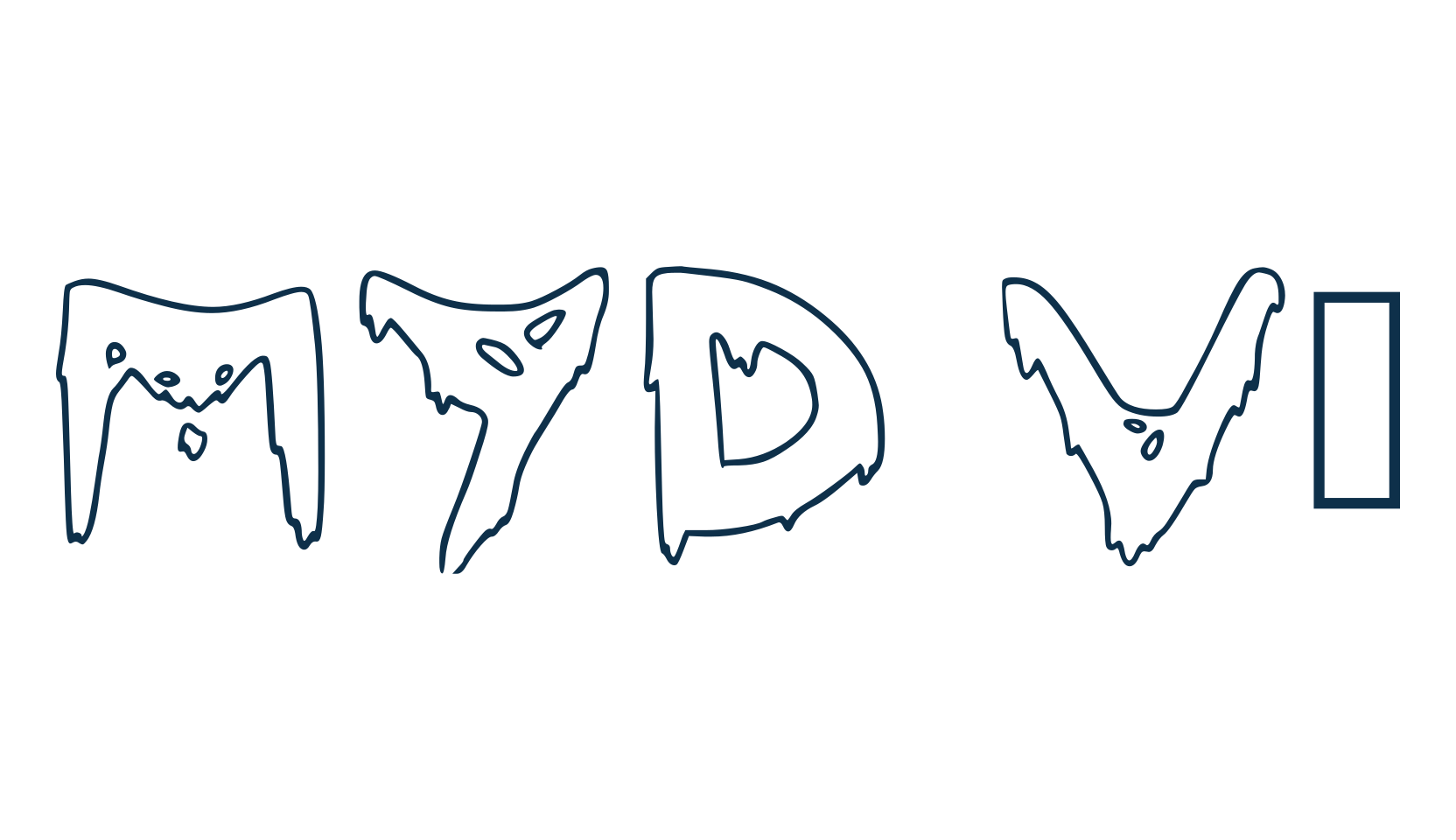 Myd V2, holiday halloween fancy decorative horror font preview