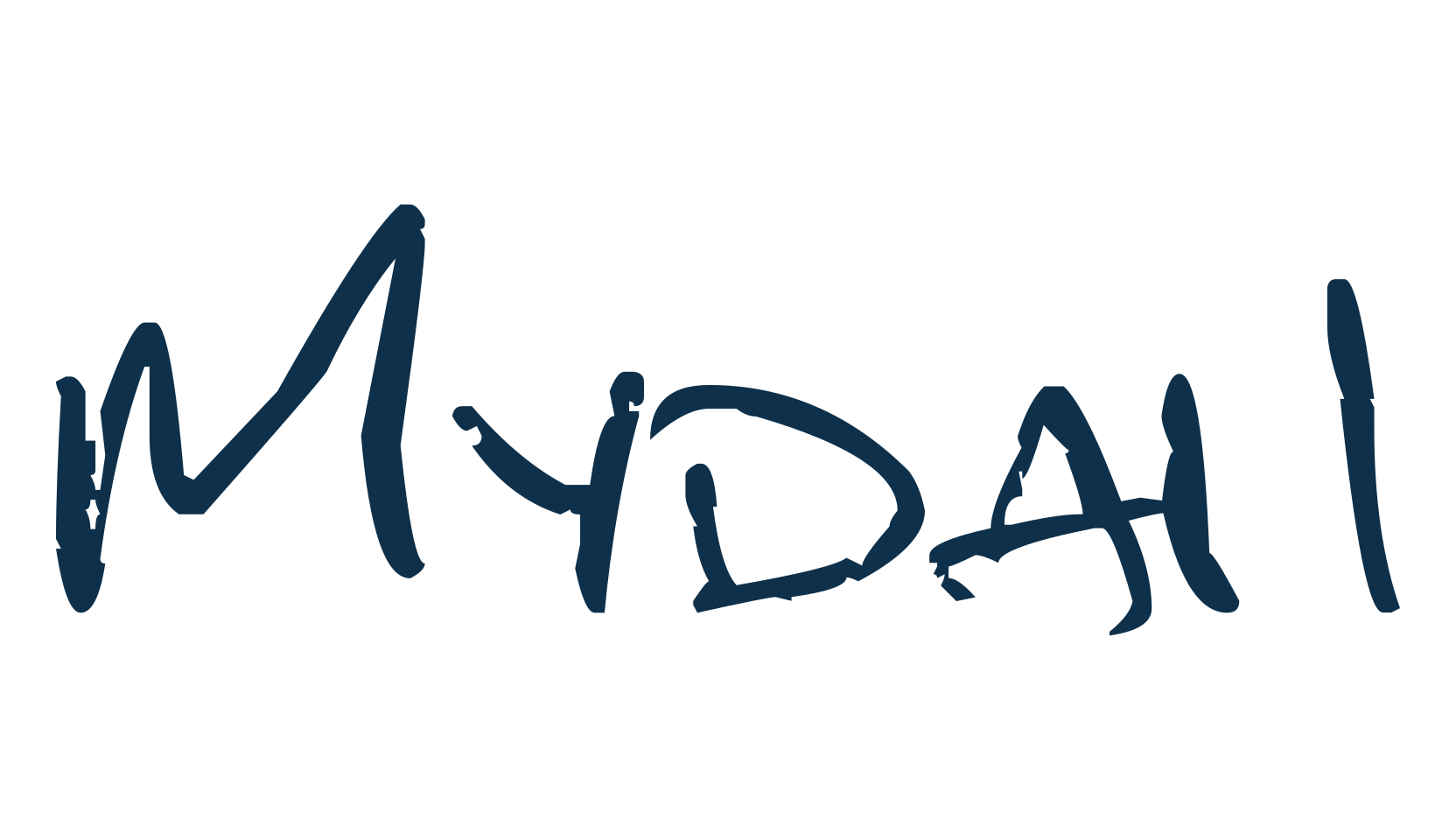 Mydai1, script handwritten fancy decorative calligraphy font preview