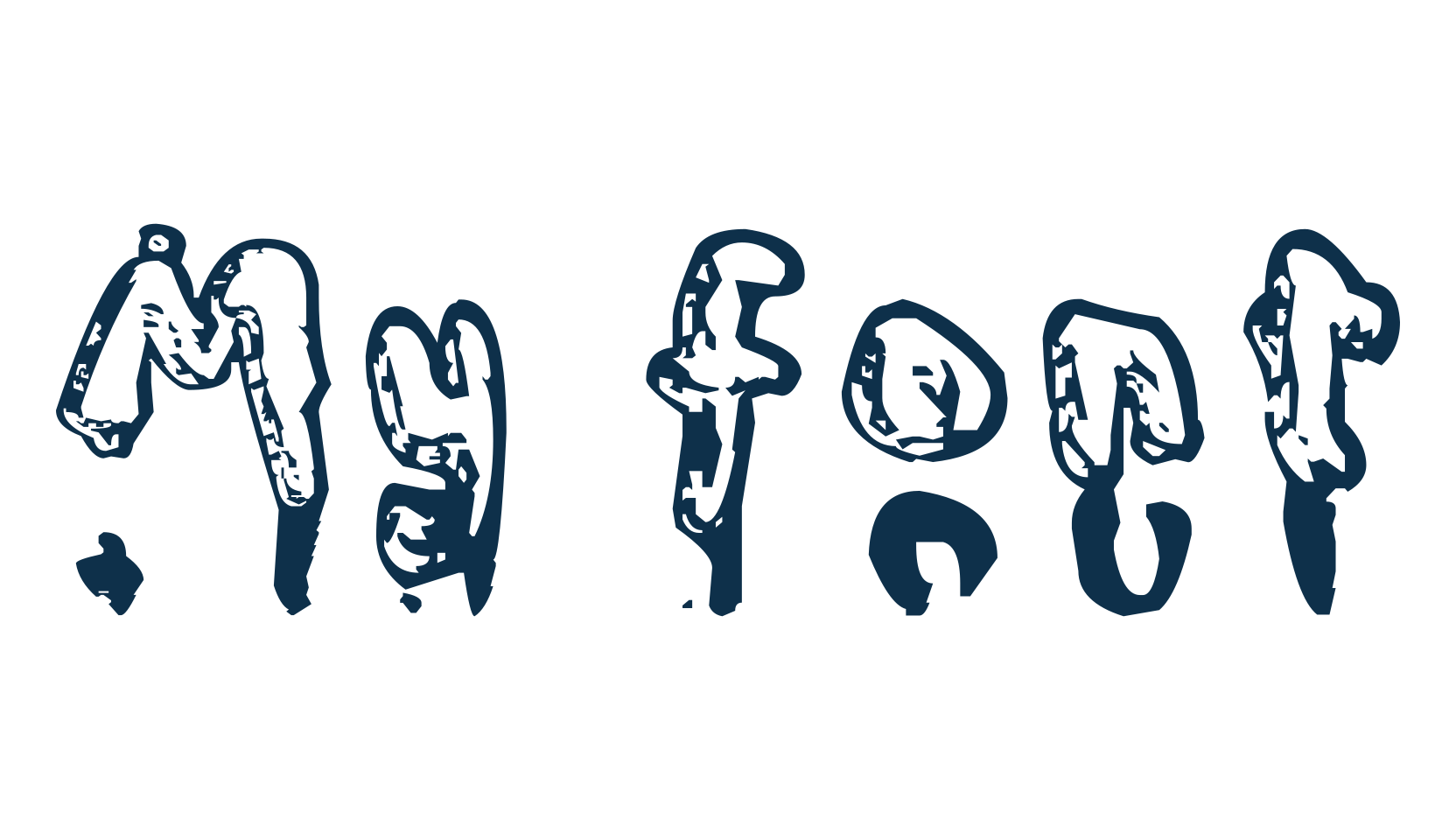 My font, fancy cartoon decorative font preview