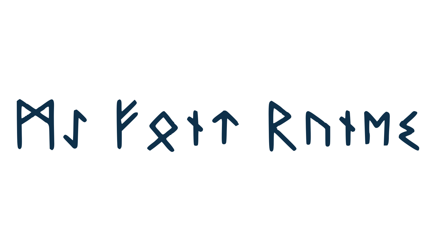 My Font Runes, display market font preview