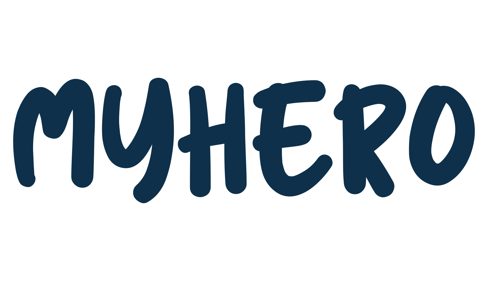 Myhero, handwriting font preview