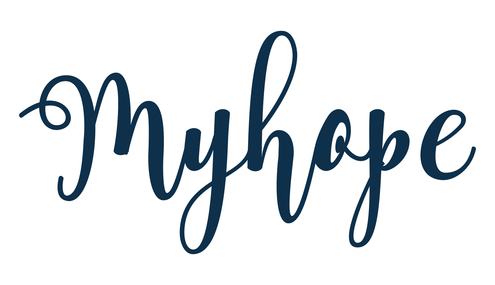 Myhope, script calligraphy fancy decorative font preview