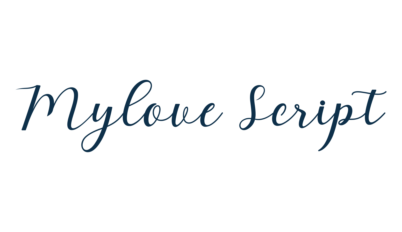 Mylove Script, calligraphy font preview