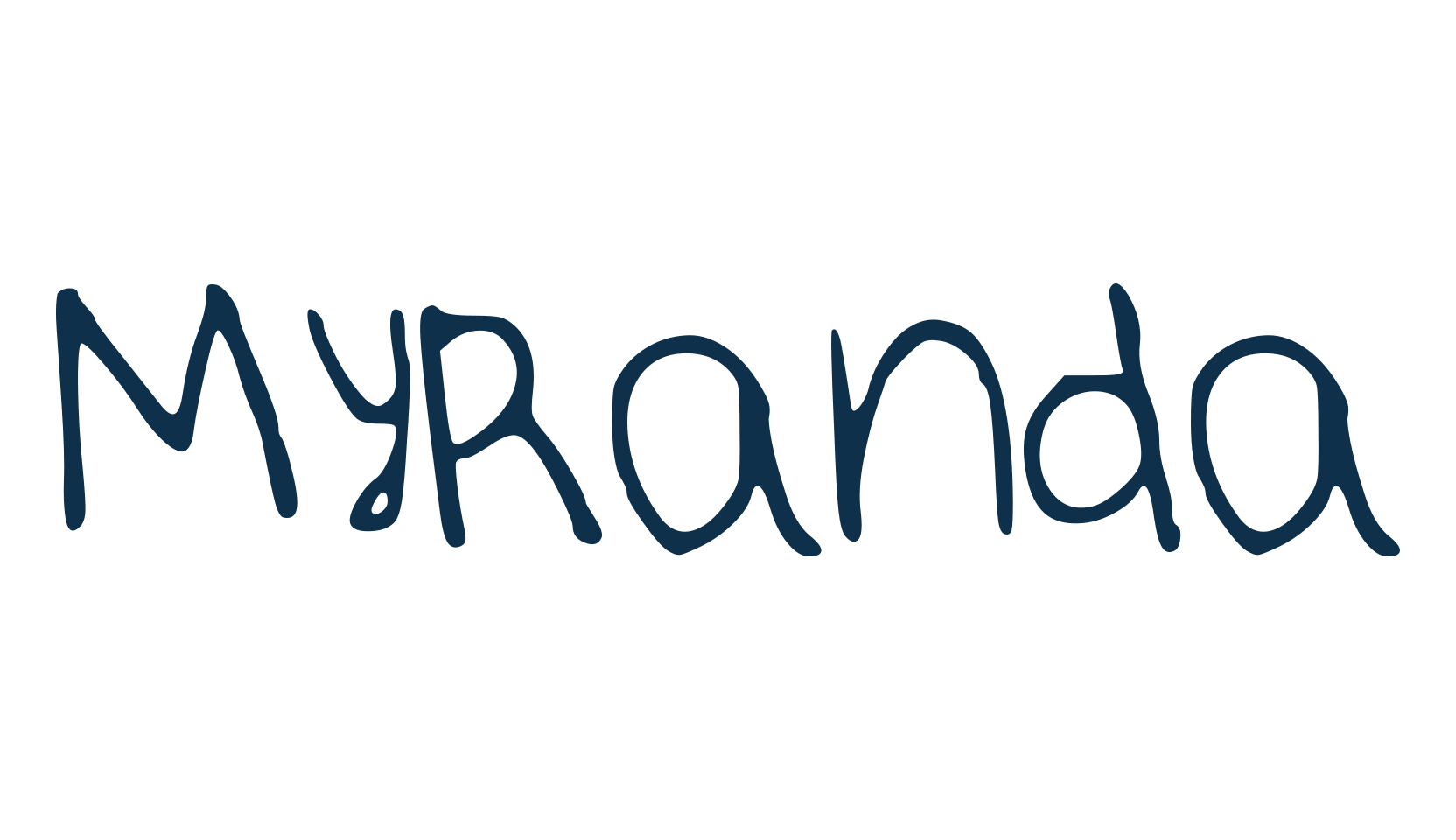 MyRanda, handwriting font preview