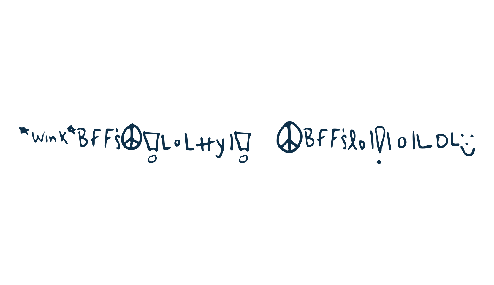 MyRanda Symbols, fancy decorative font preview