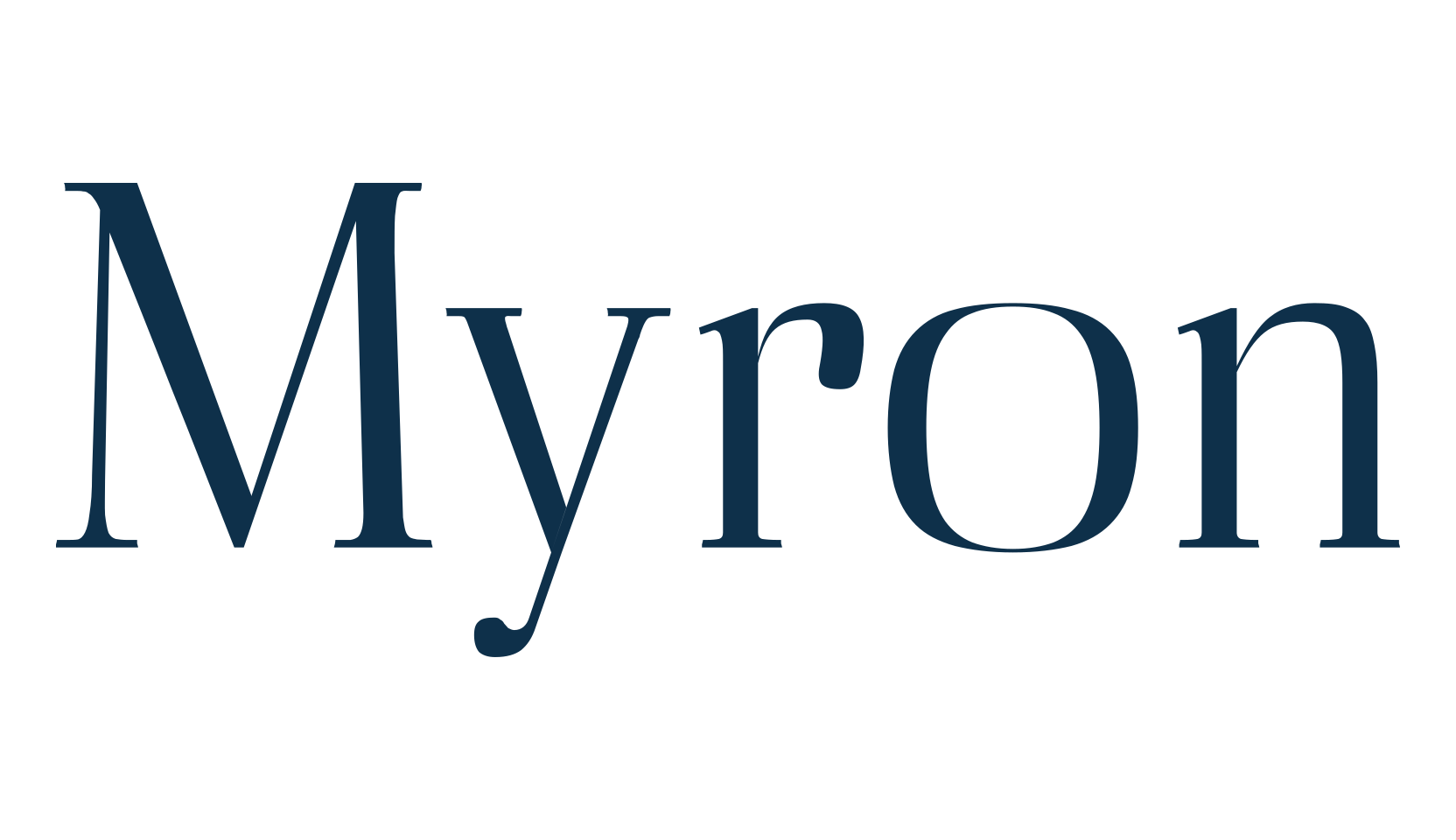 Myron, basic serif font preview