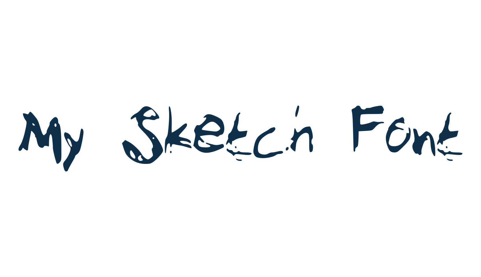 My Sketch Font, trash font preview