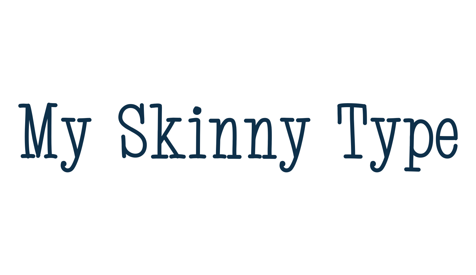 My Skinny Type, typewriter font preview