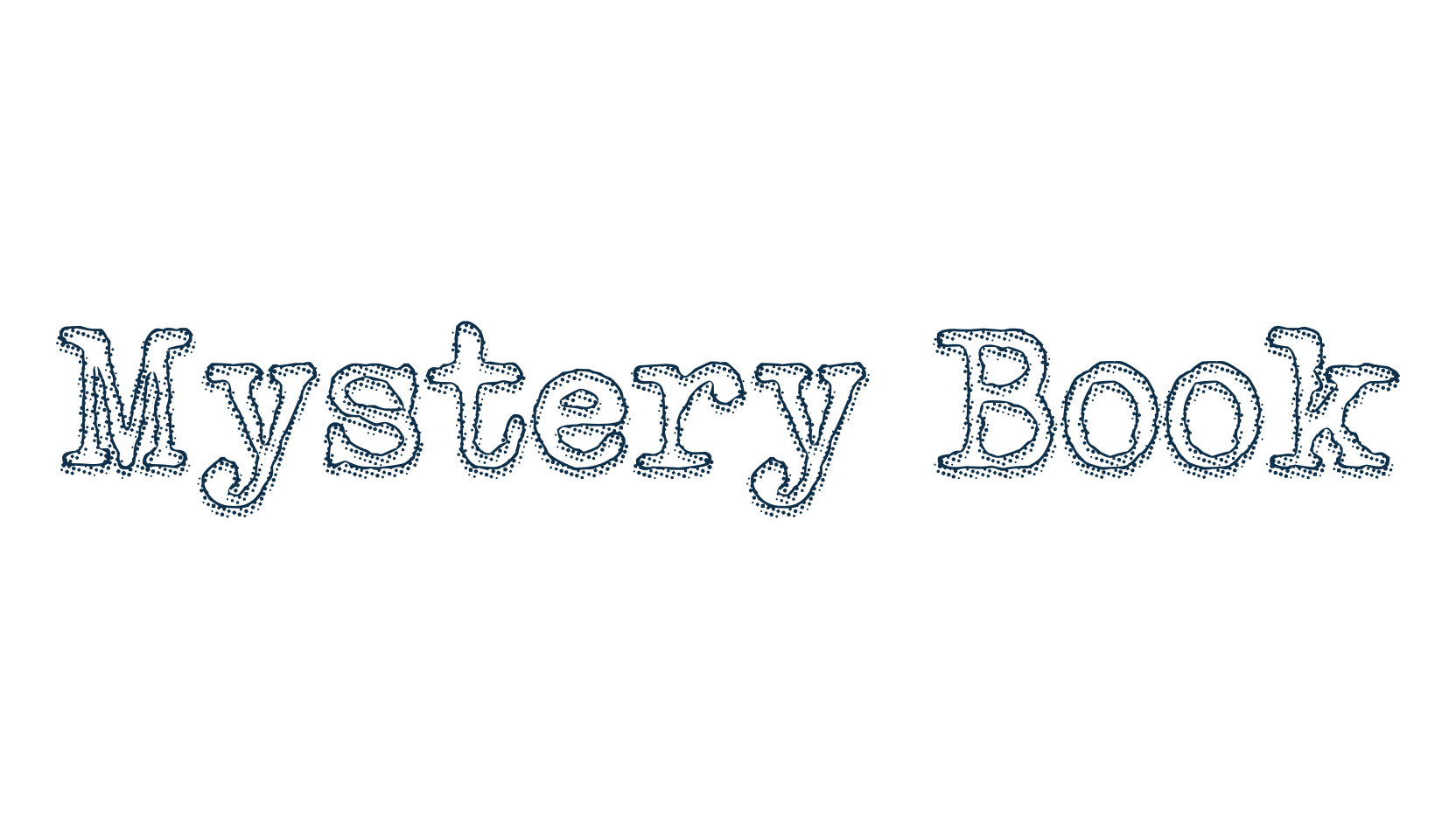 Mystery Book, typewriter font preview