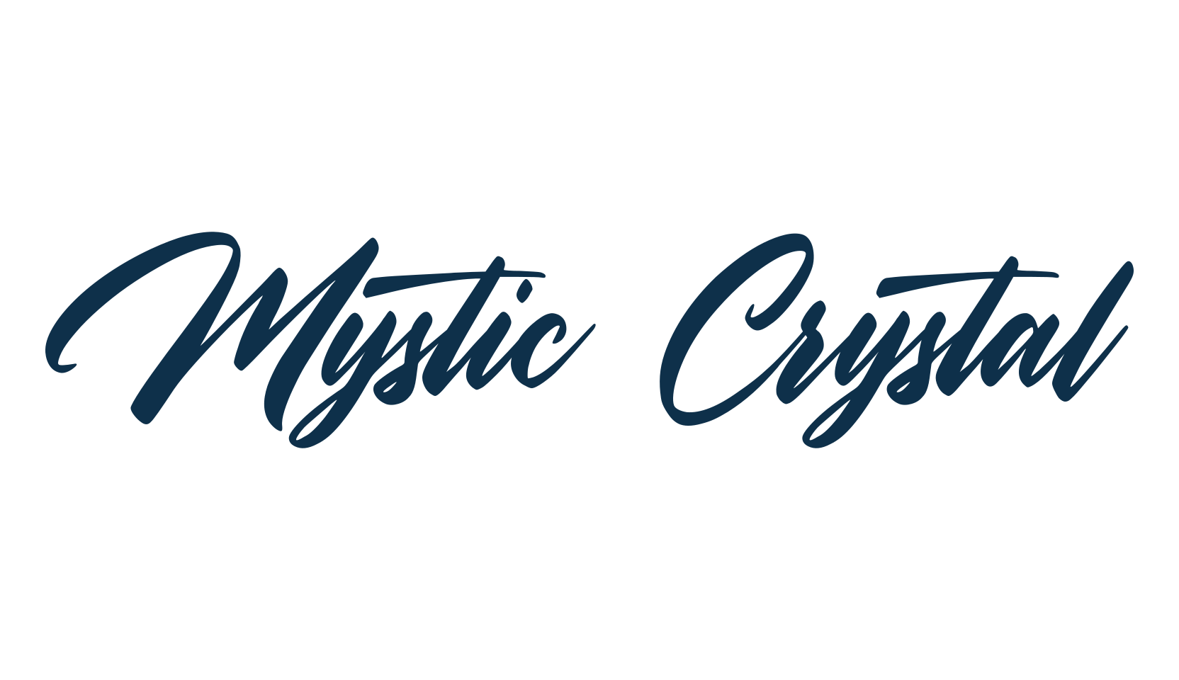 Mystic Crystal, script calligraphy fancy decorative font preview