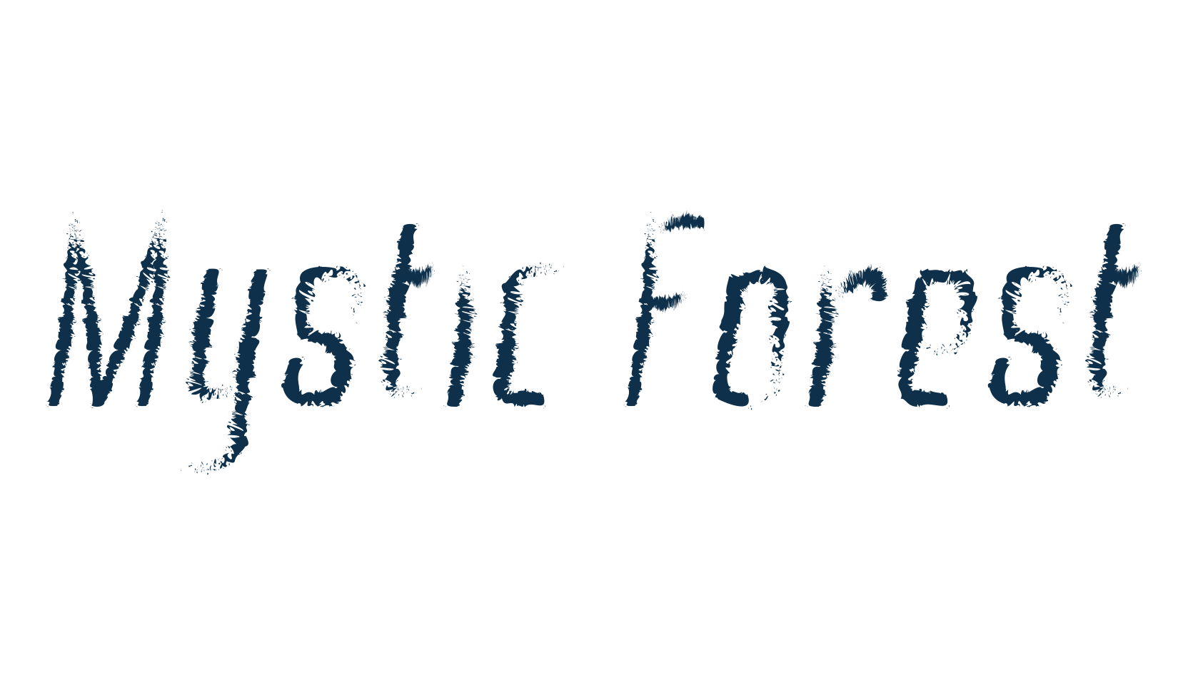 Mystic Forest, eroded font preview