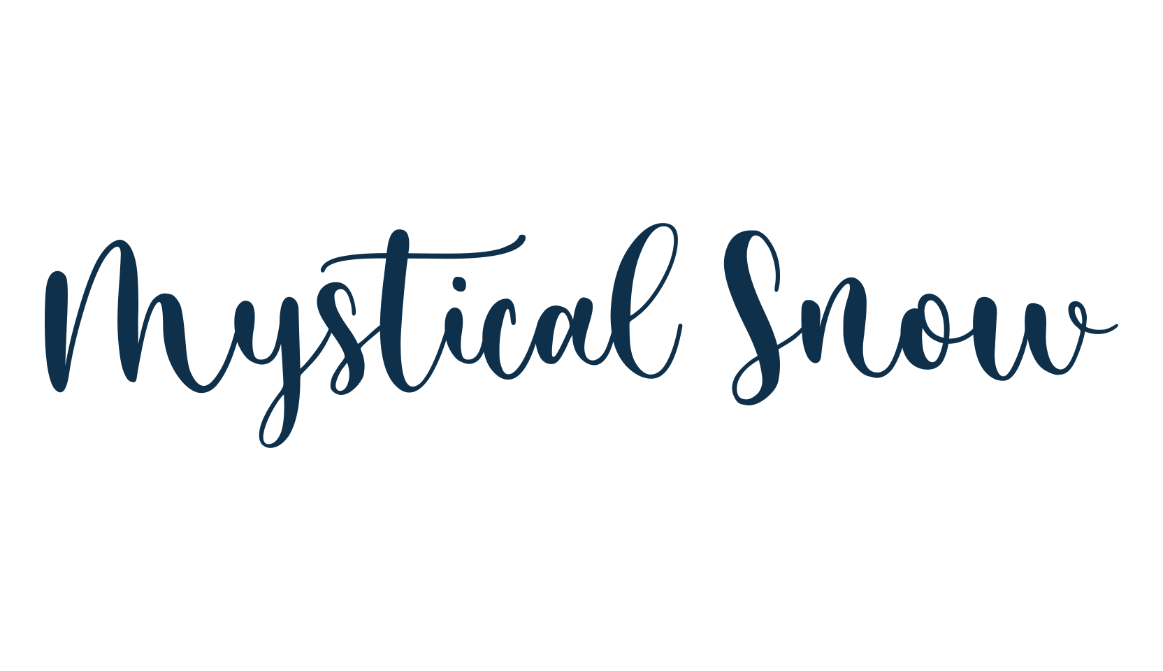 Mystical Snow, calligraphy font preview
