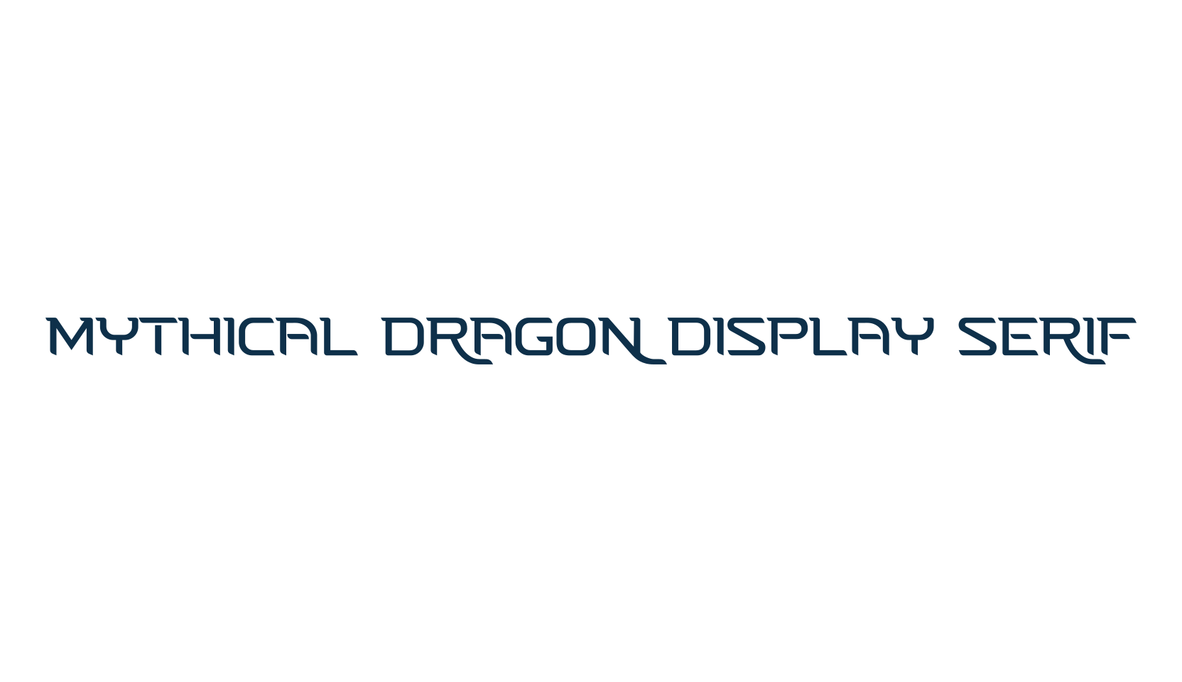 Mythical Dragon Display Serif, modern font preview
