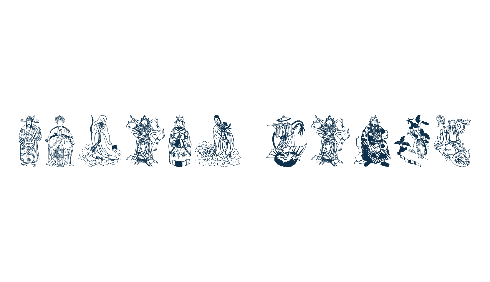 Mythos China, fancy decorative font preview