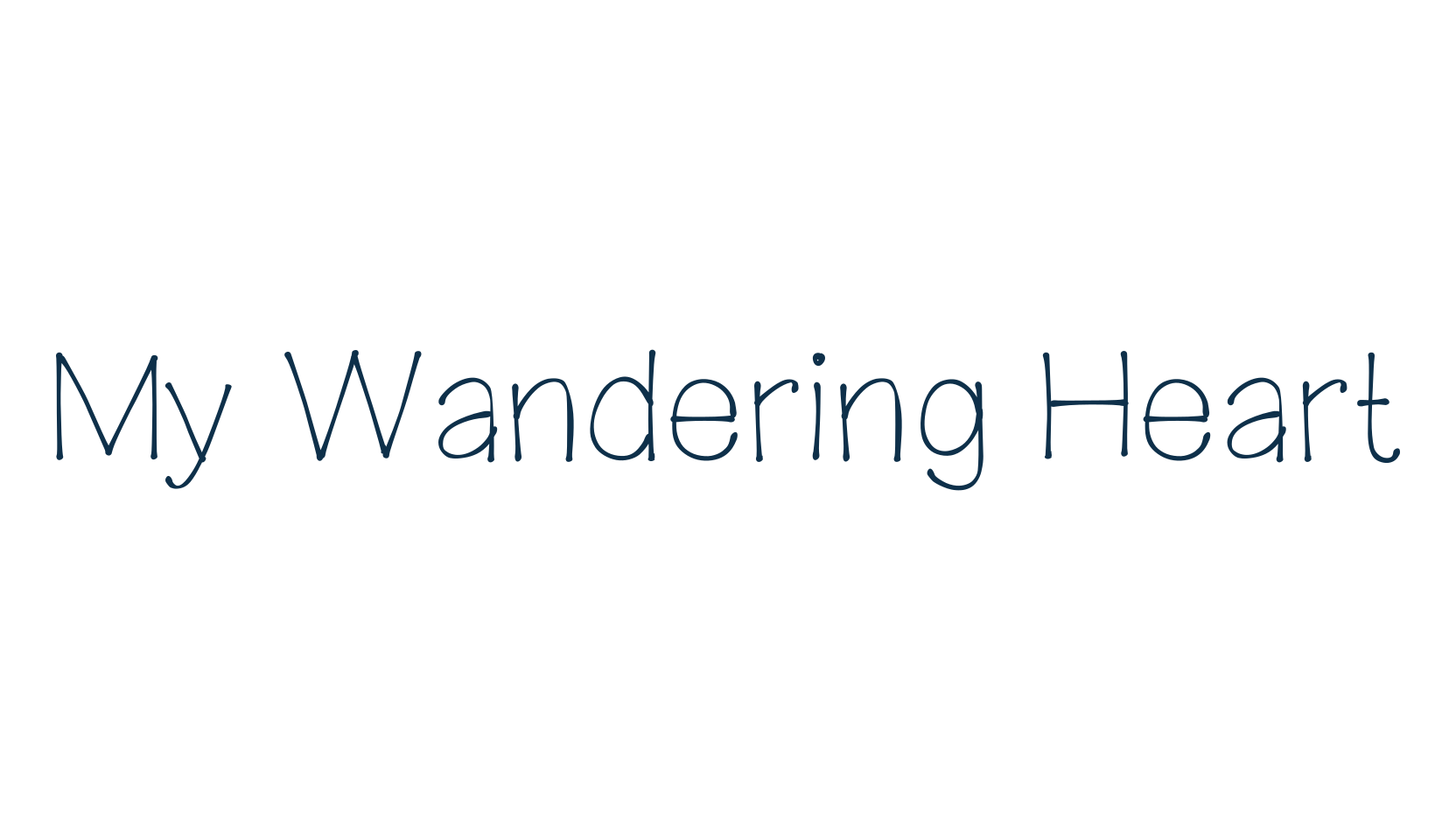 My Wandering Heart, script handwritten fancy decorative calligraphy font preview