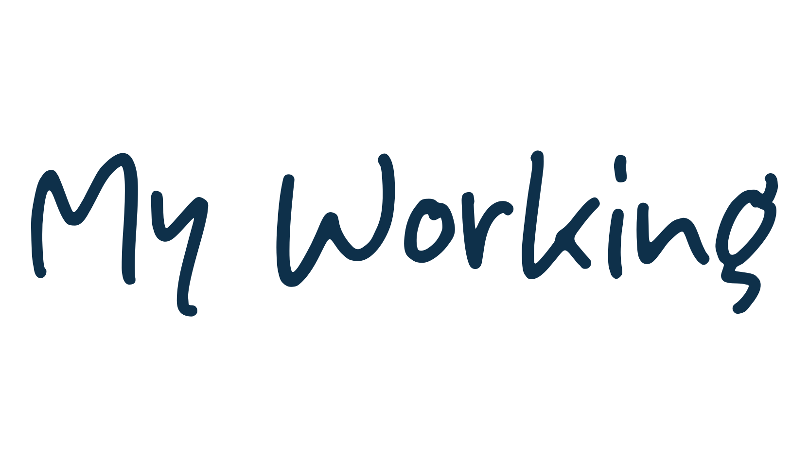 My Working, script handwritten fancy decorative calligraphy font preview