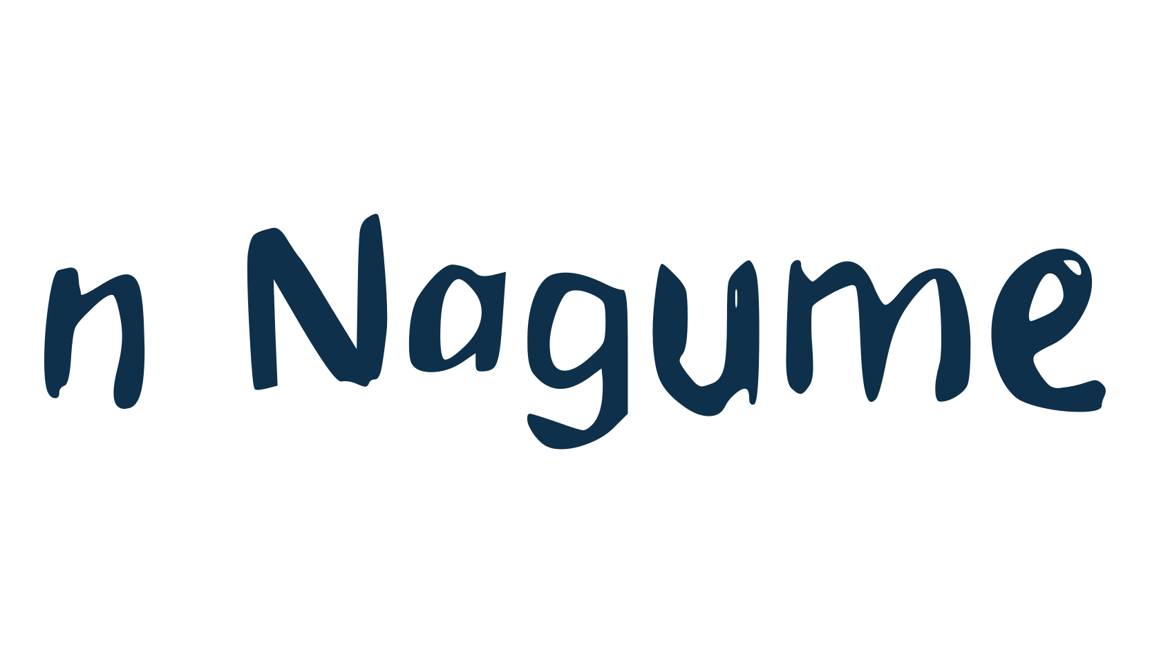 n Nagume, brush font preview