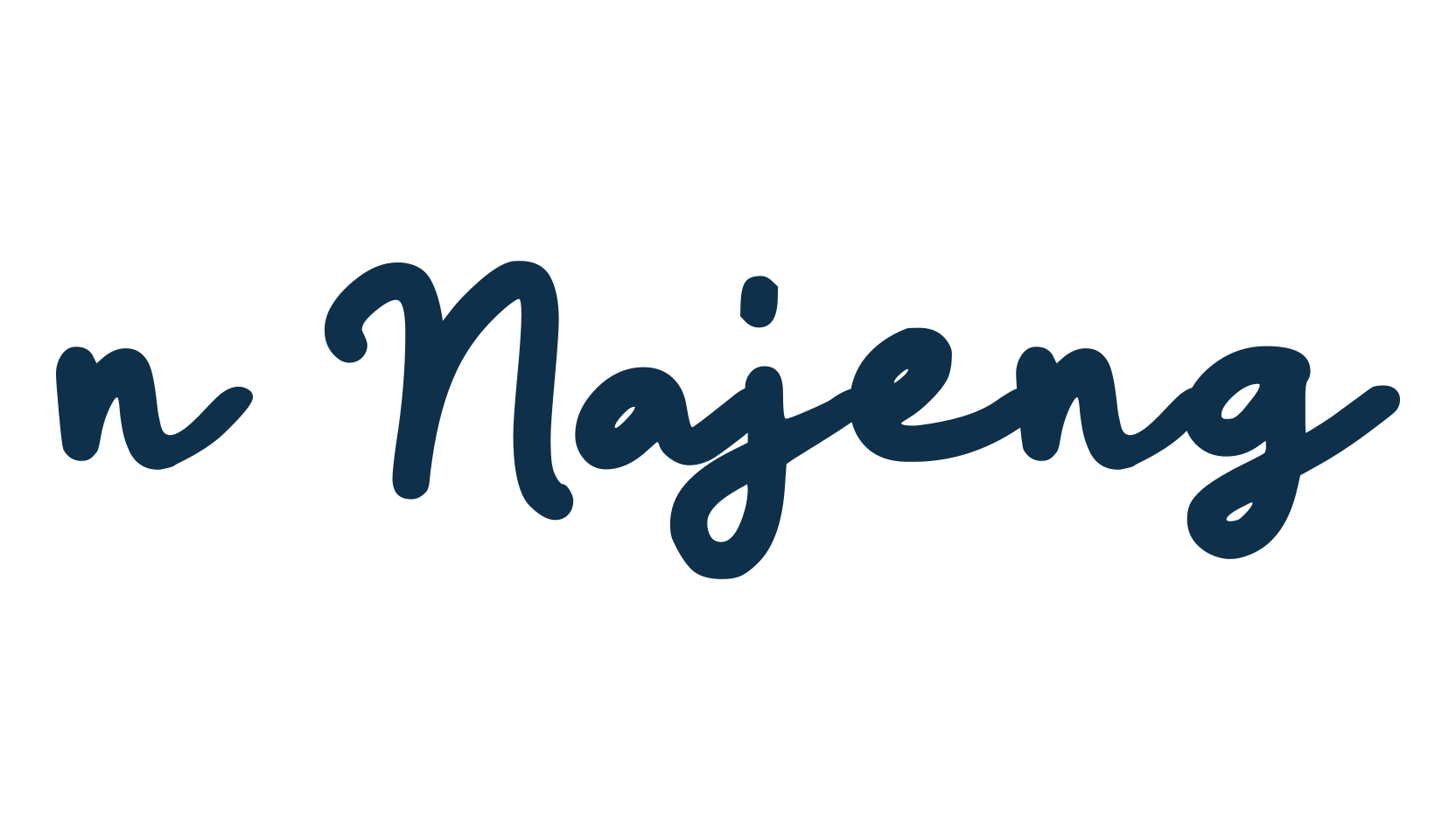 n Najeng, handwriting font preview