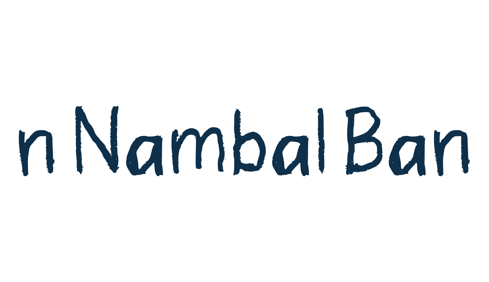 n Nambal Ban, script brush fancy decorative calligraphy font preview
