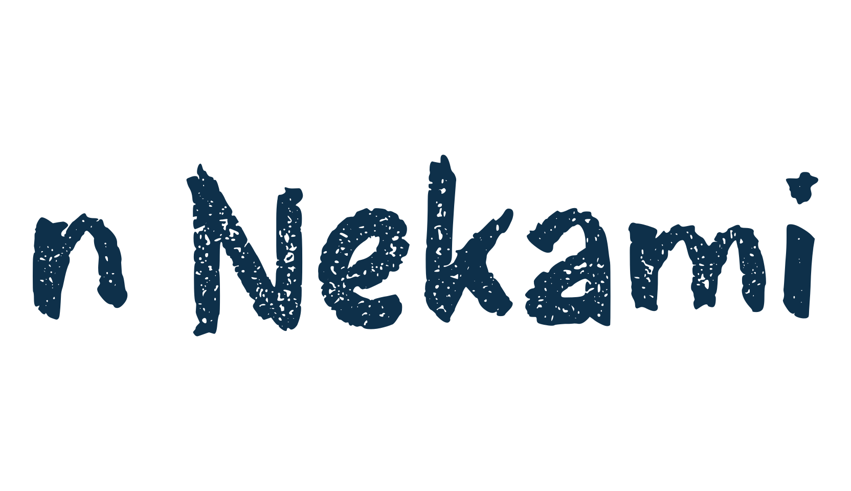 n Nekami, script trash fancy decorative calligraphy font preview