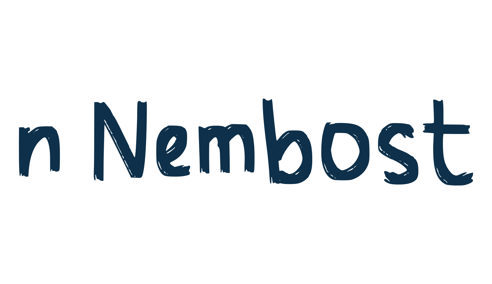 n Nembost, brush font preview