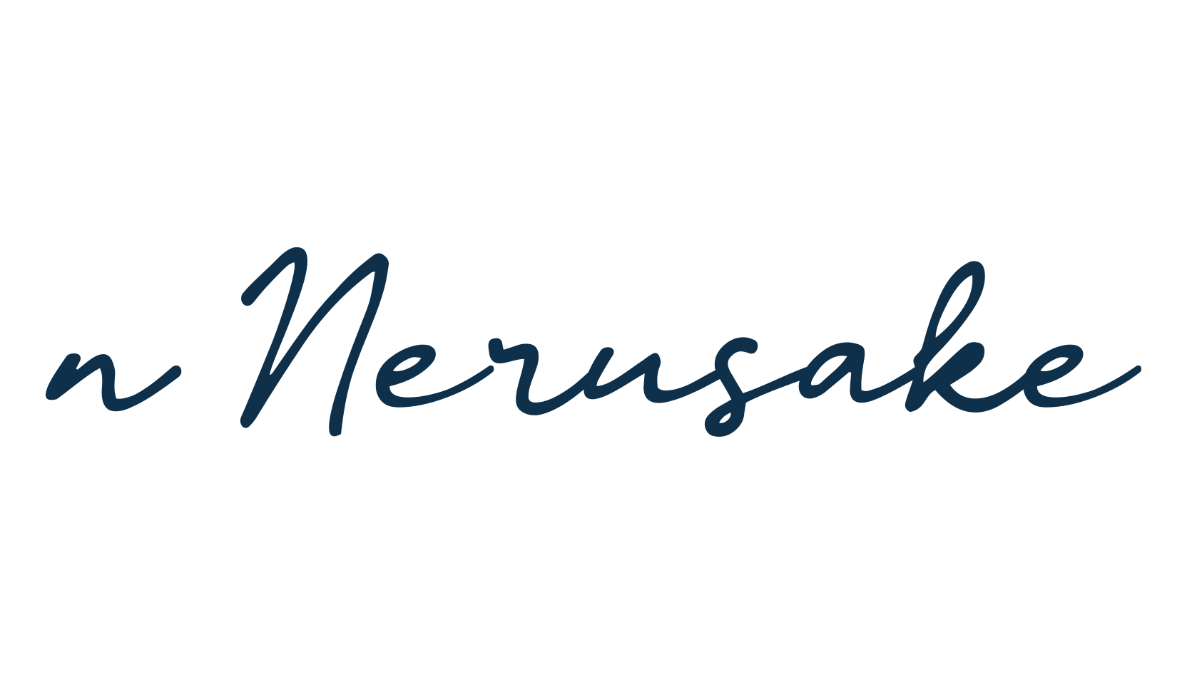 n Nerusake, handwriting font preview