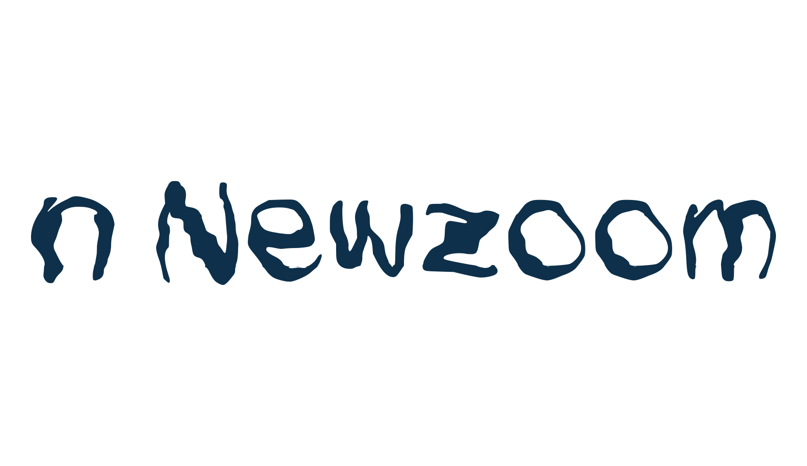 n Newzoom, fancy distorted decorative font preview