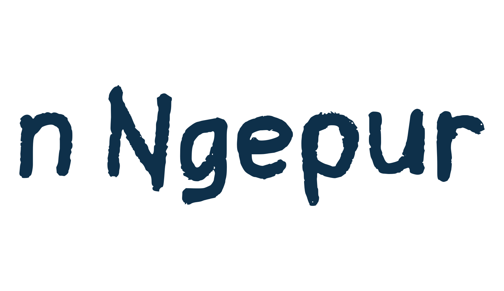 n Ngepur, fancy various decorative script calligraphy font preview