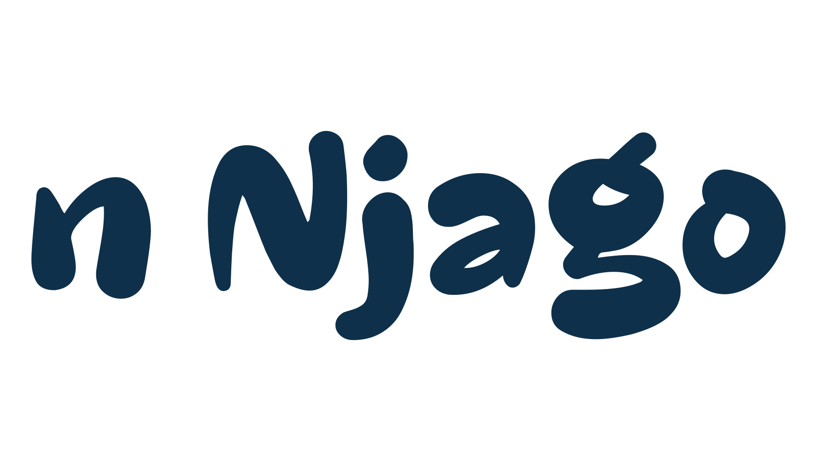 n Njago, fancy cartoon decorative font preview