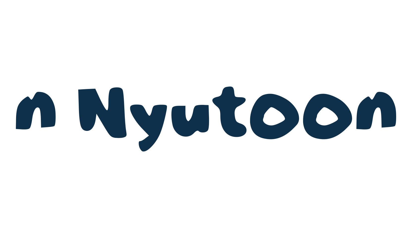 n Nyutoon, cartoon font preview
