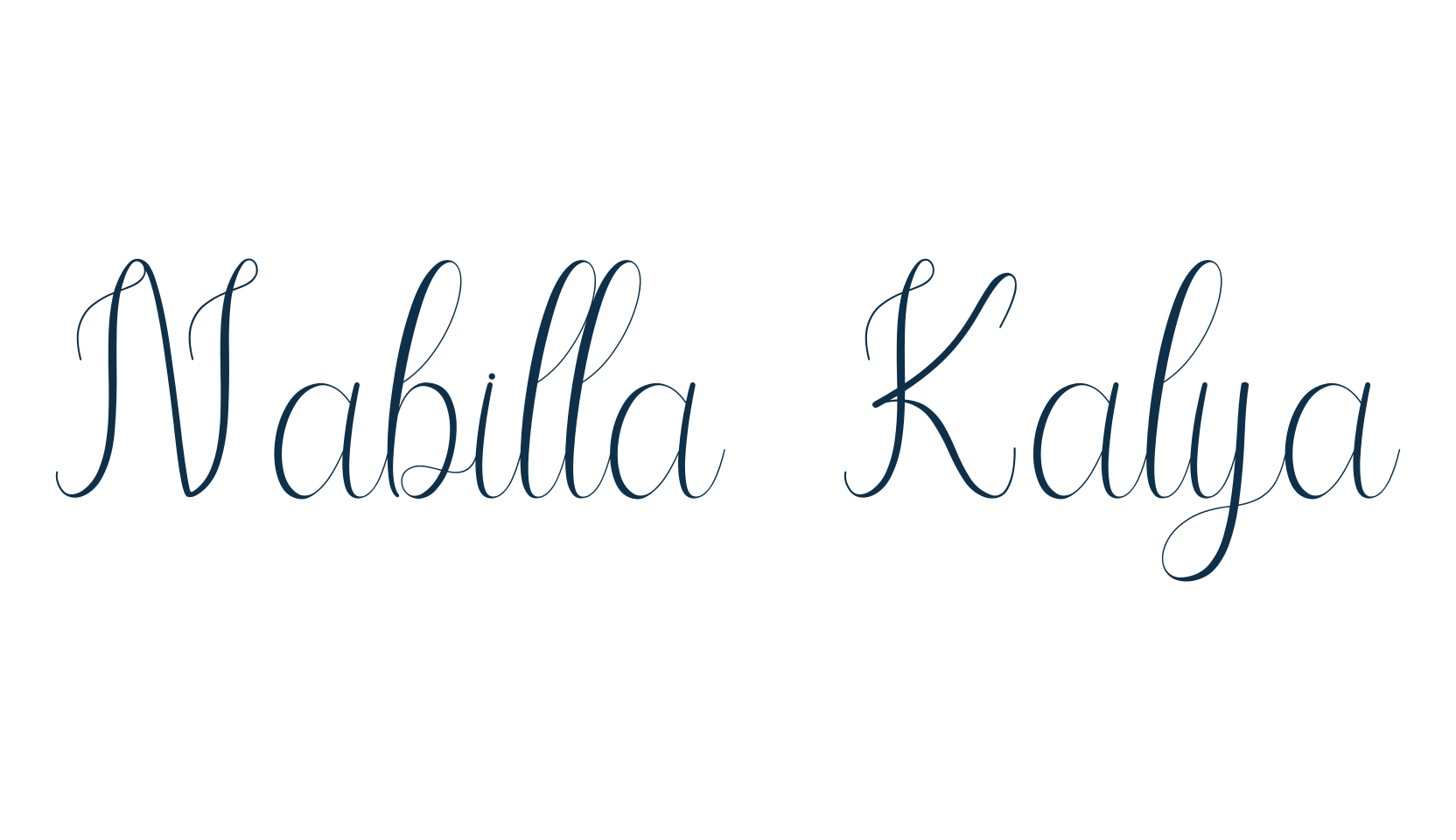 Nabilla Kalya, script calligraphy fancy decorative font preview