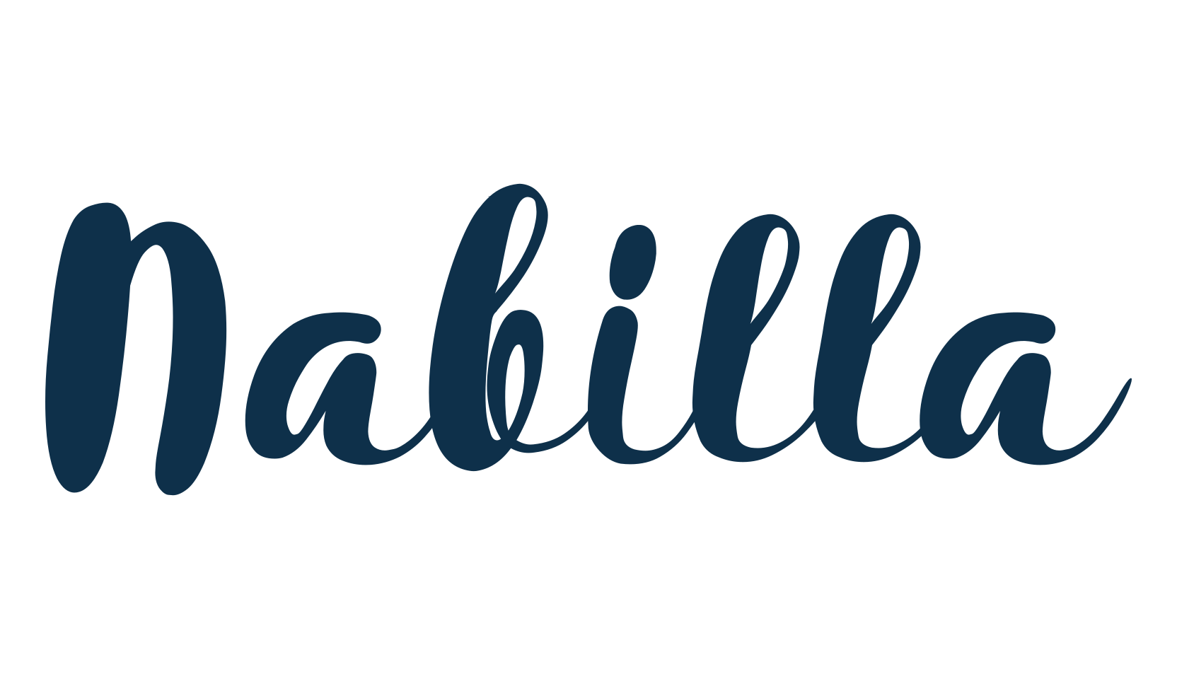 Nabilla (nabilla), brush font preview