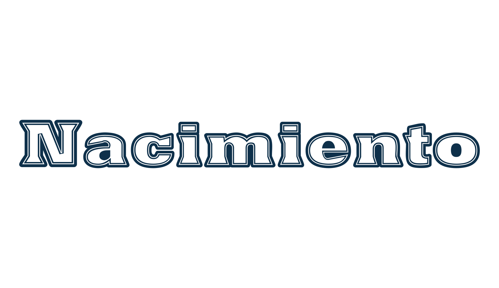 Nacimiento, retro font preview