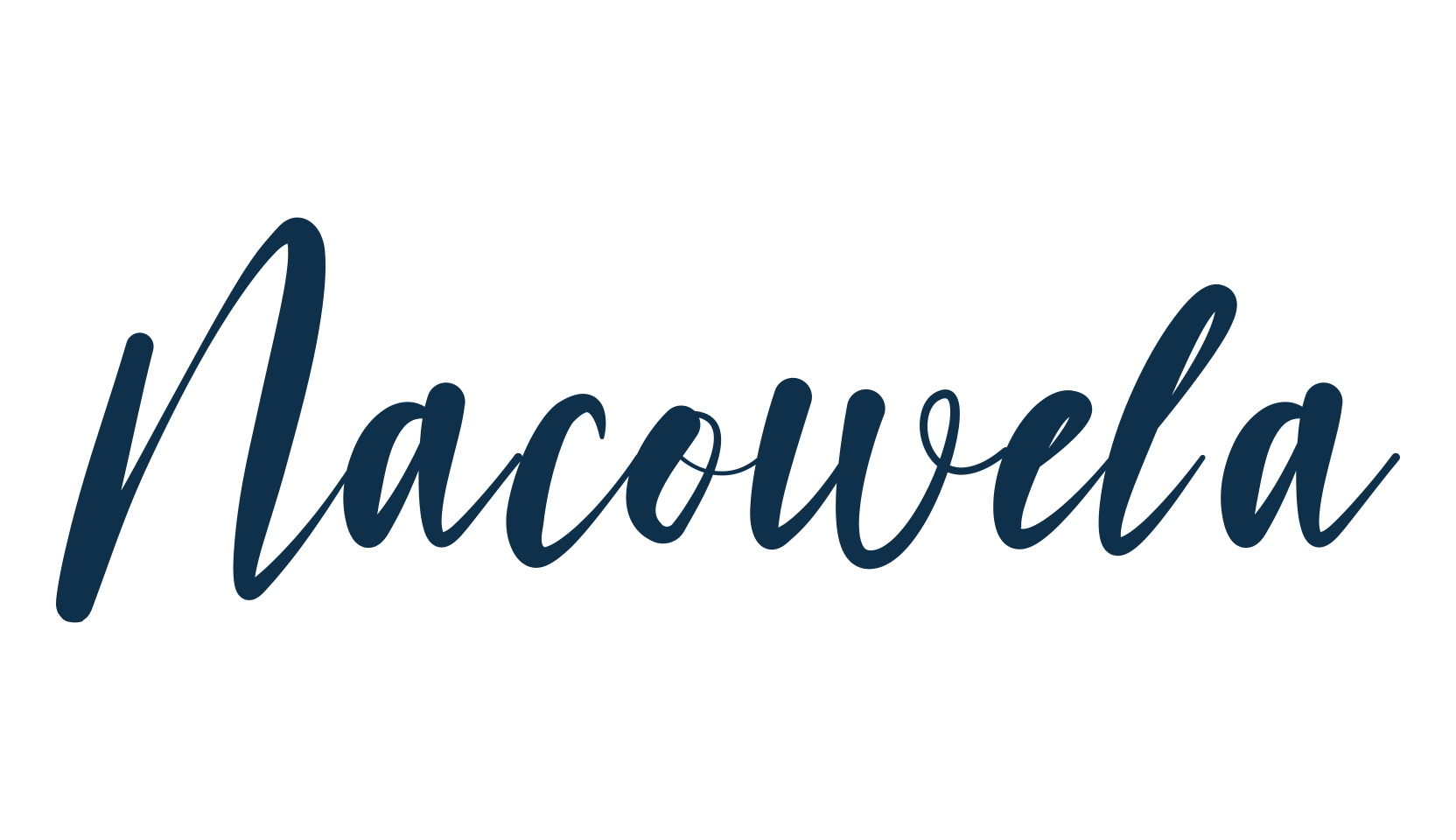 Nacowela, script handwritten fancy decorative calligraphy font preview