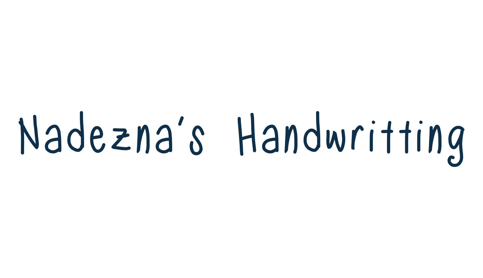 Nadezna's Handwritting, script handwritten fancy decorative calligraphy font preview