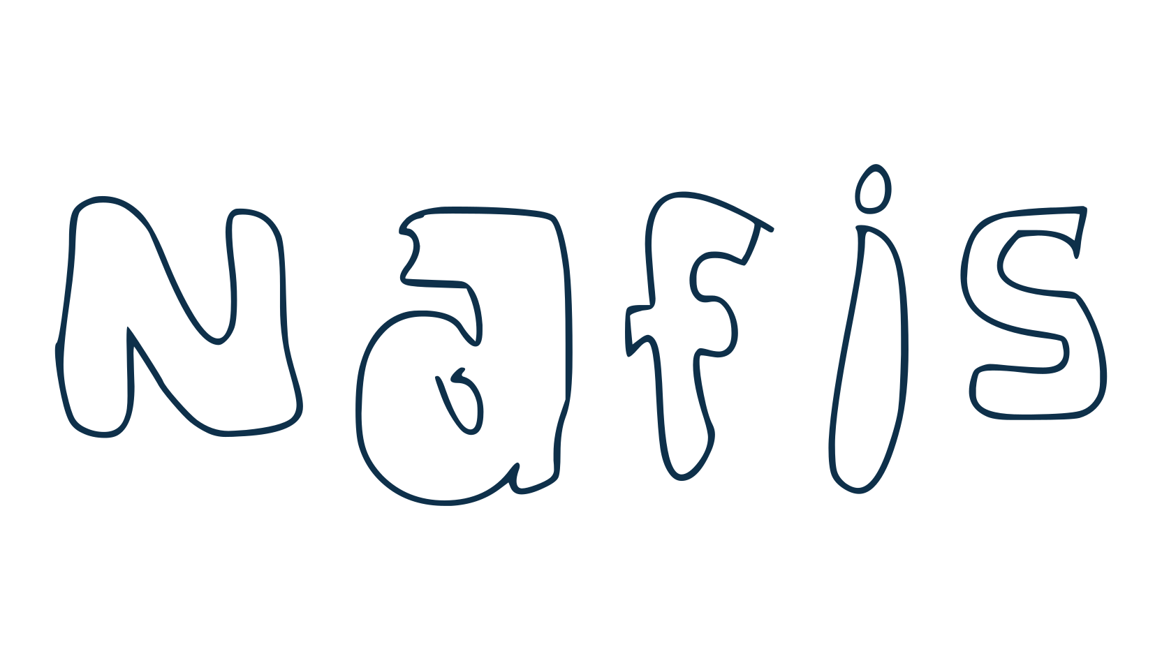 Nafis, fancy cartoon decorative font preview