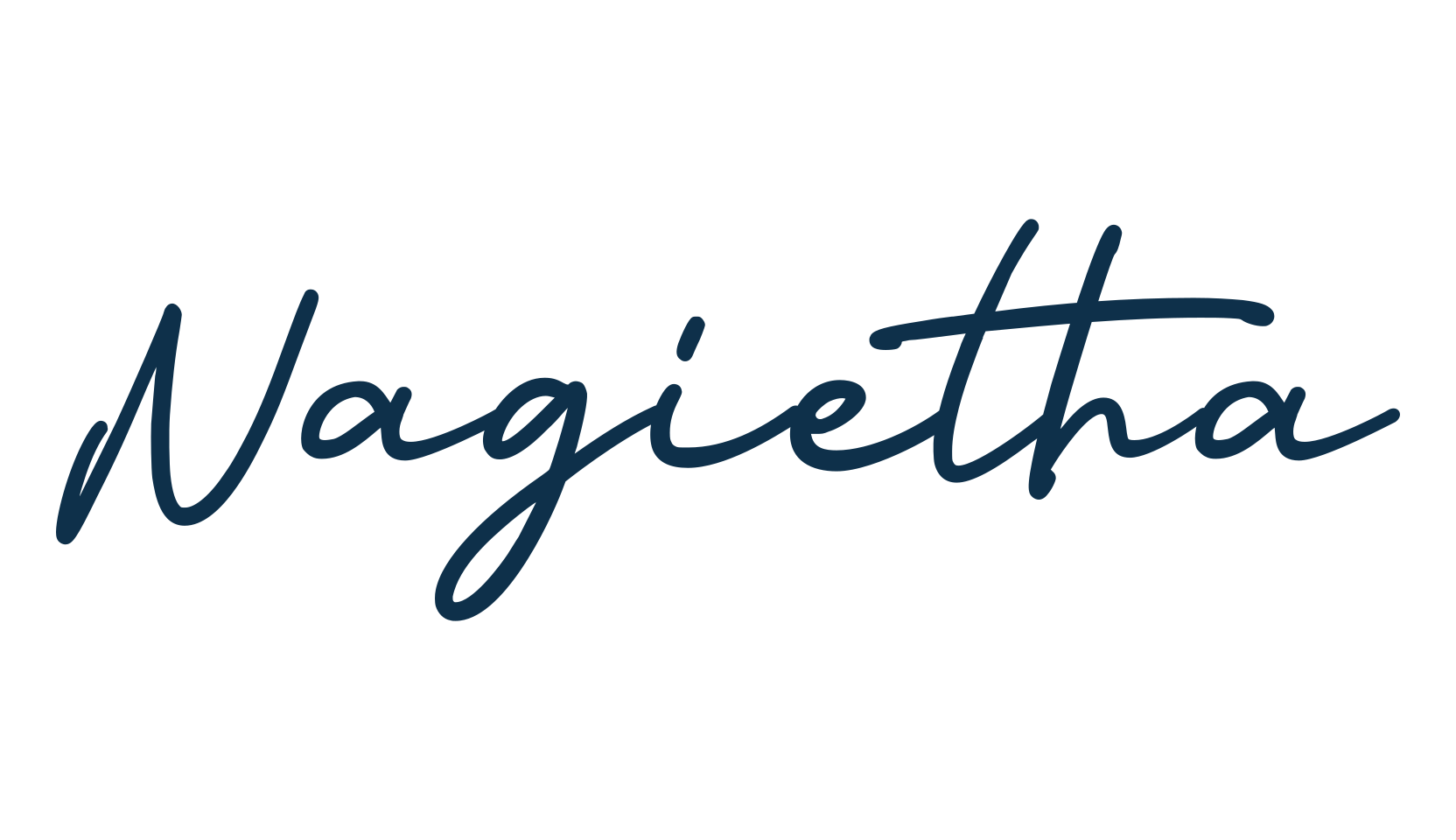 Nagietha, handwriting font preview