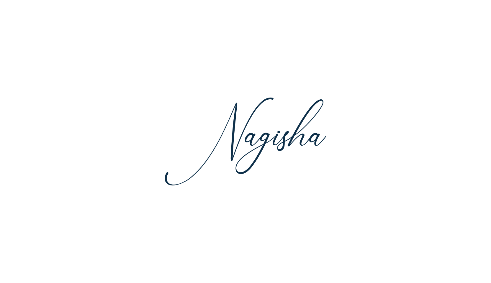 Nagisha, script calligraphy fancy decorative font preview